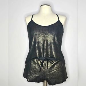 Shimmering shorts and tank co-ord set
